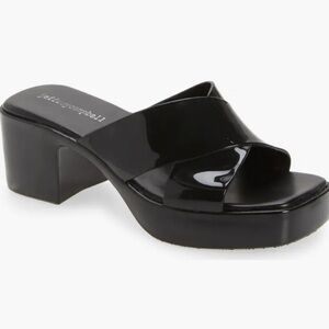 Jeffrey Campbell Sandals Platform Bubblegum Black Shiny - 8